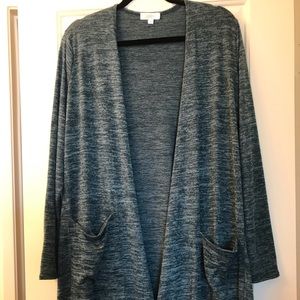 LLR Teal Sarah duster cardigan